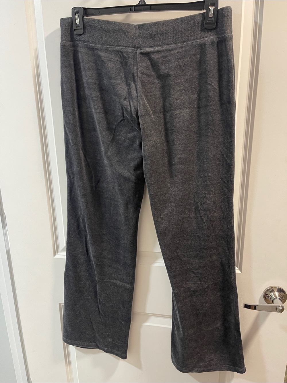 Comfort Zone Charcoal Velour Lounge Pants - Picture 2 of 4